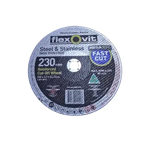 FLEXOVIT STAINLESS STEEL METAL CUTTING WHEEL 230 X 2.5 X 22.23MM