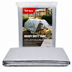 12FT X 24FT TARPAULIN HEAVY DUTY SILVER