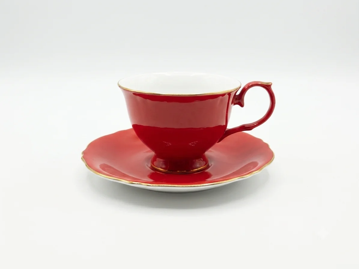 RED CUP&SAUCER