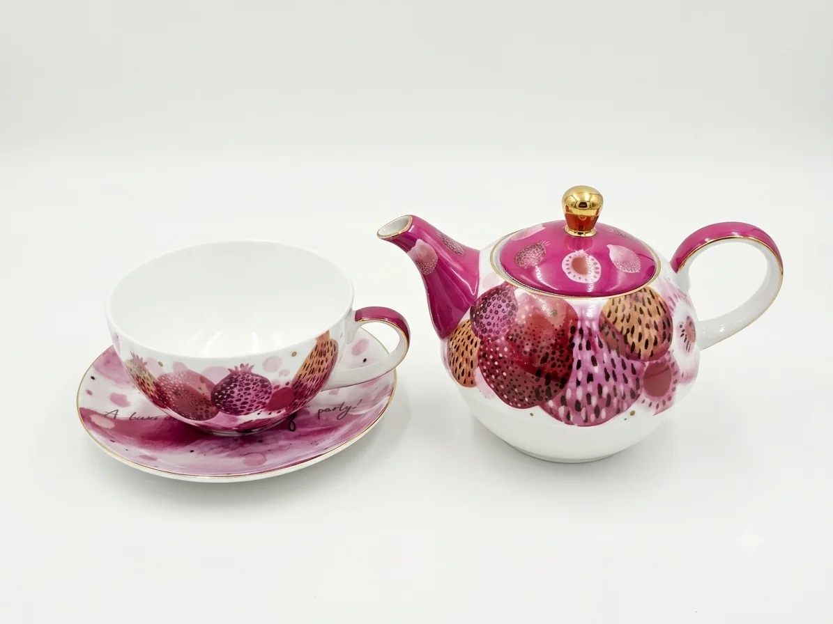 PINK FRUIT TEA SET