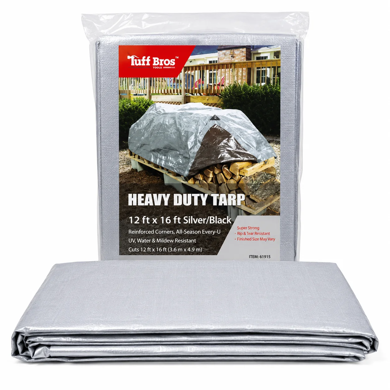 TARPAULIN HEAVY DUTY SILVER 12FT X 16FT