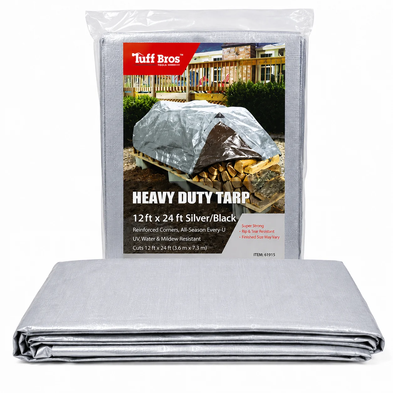 12FT X 24FT TARPAULIN HEAVY DUTY SILVER